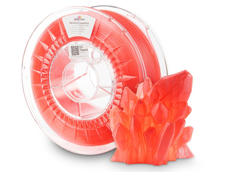 Filament PLA Crystal 1.75mm RASPBERRY RED 1kg