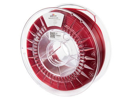 Filament Spectrum PC 275 1.75mm TRANSPARENT RED 1kg