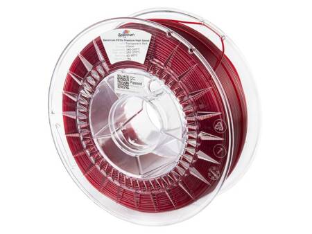 Filament Spectrum PETG Premium High Speed 1.75mm TR. RED 1kg