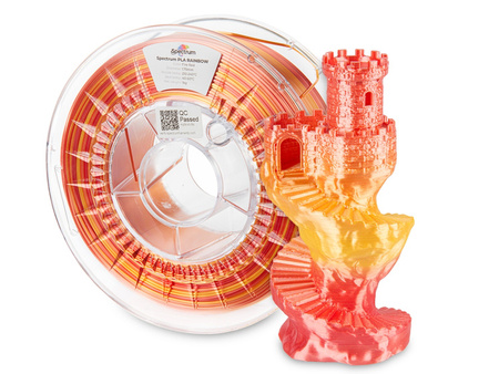 Filament Spectrum PLA SILK Rainbow 1.75mm FIRE RED 1kg