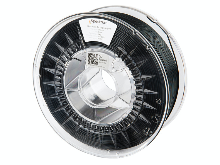 Filament Spectrum PC/ABS FR V0 1.75mm BLACK 1kg | ABS \ PC/ABS FR V0 ...