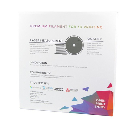 Filament Spectrum PLA Tough 2.85mm DARK GREY 1kg (RAL 7011)