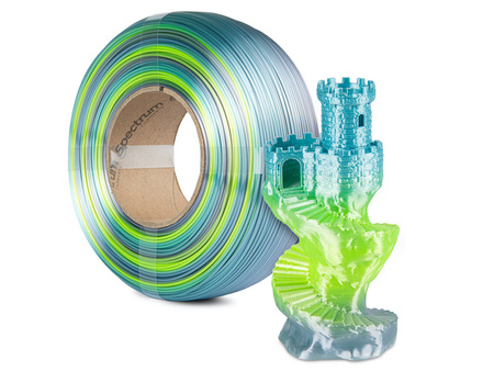 Filament Spectrum ReFill PLA SILK Rainbow 1.75mm FROST GLOSS 1kg