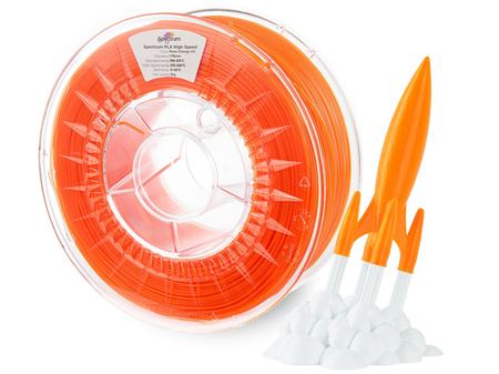 Filament Spectrum PLA Premium High Speed 1.75mm NEON ORANGE UV 1kg