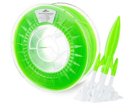 Filament Spectrum PLA Premium High Speed 1.75mm NEON GREEN UV 1kg