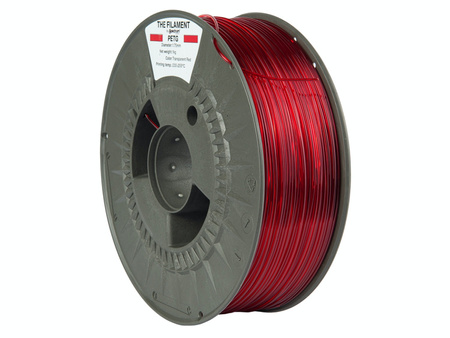 The Filament PETG 1.75mm TRANSPARENT RED 1kg